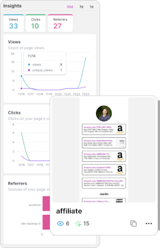 HyperGo engagement analytics for Hyperpage views and clicks.